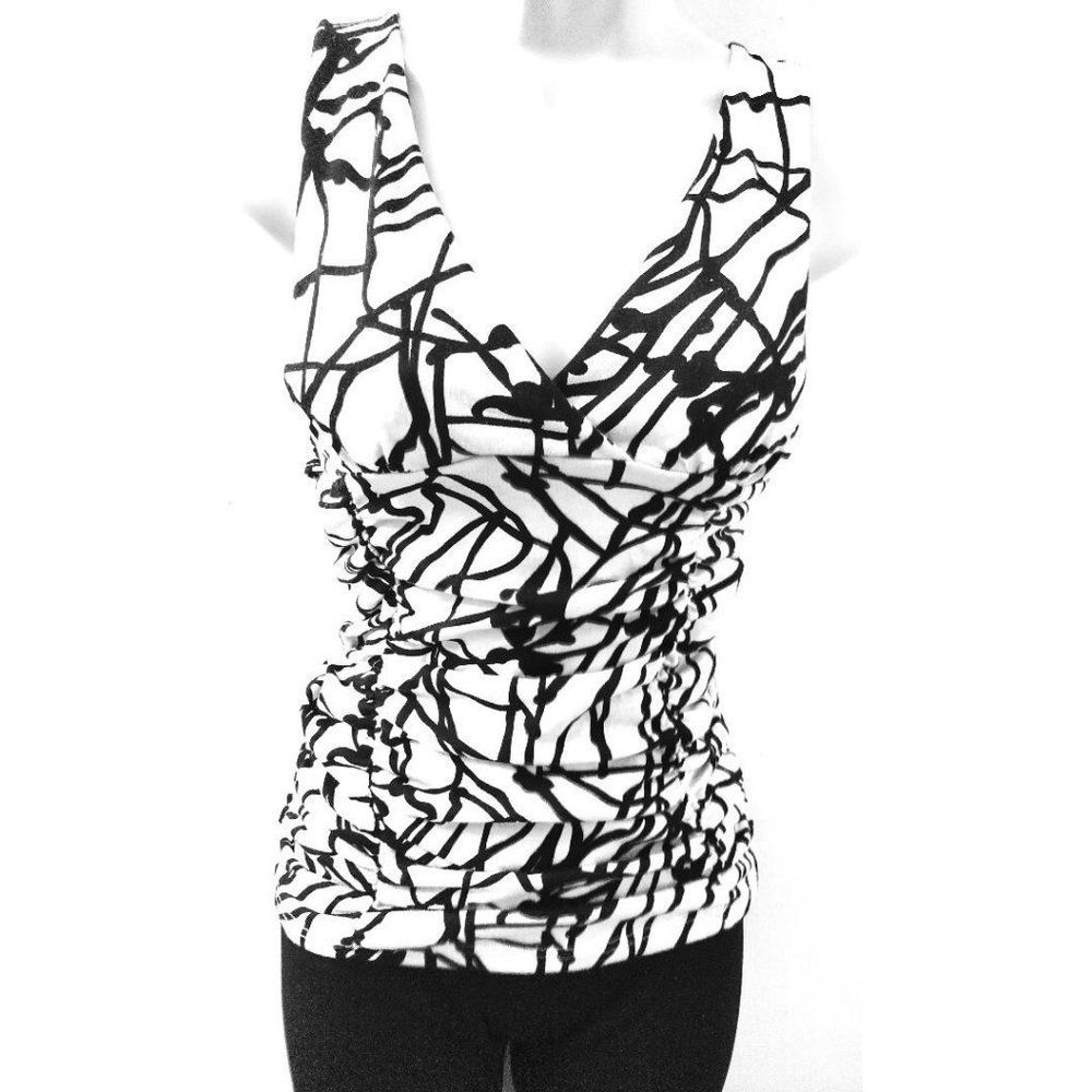 Fiona & Purple – V Neck Cross Front Ruched Blouse Dress